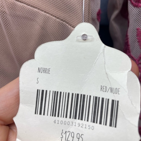 Altar'd State Burgundy Floral Long Sleeve Dress Boho Lined Size Small - Picture 10 of 11